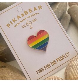 Pika & Bear Pika & Bear - "Kinsey" Pride Heart Lapel Pin