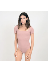 RD Style RD Style - Stacy Ribbed Square Neck Bodysuit (Clay)