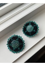 Indigediva Jewels Indigediva Jewels - Teal medallion earrings