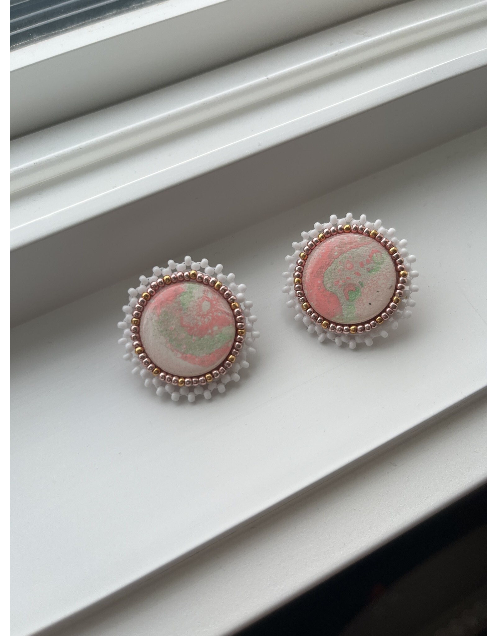 Indigediva Jewels Indigediva Jewels - Marble pastel earrings