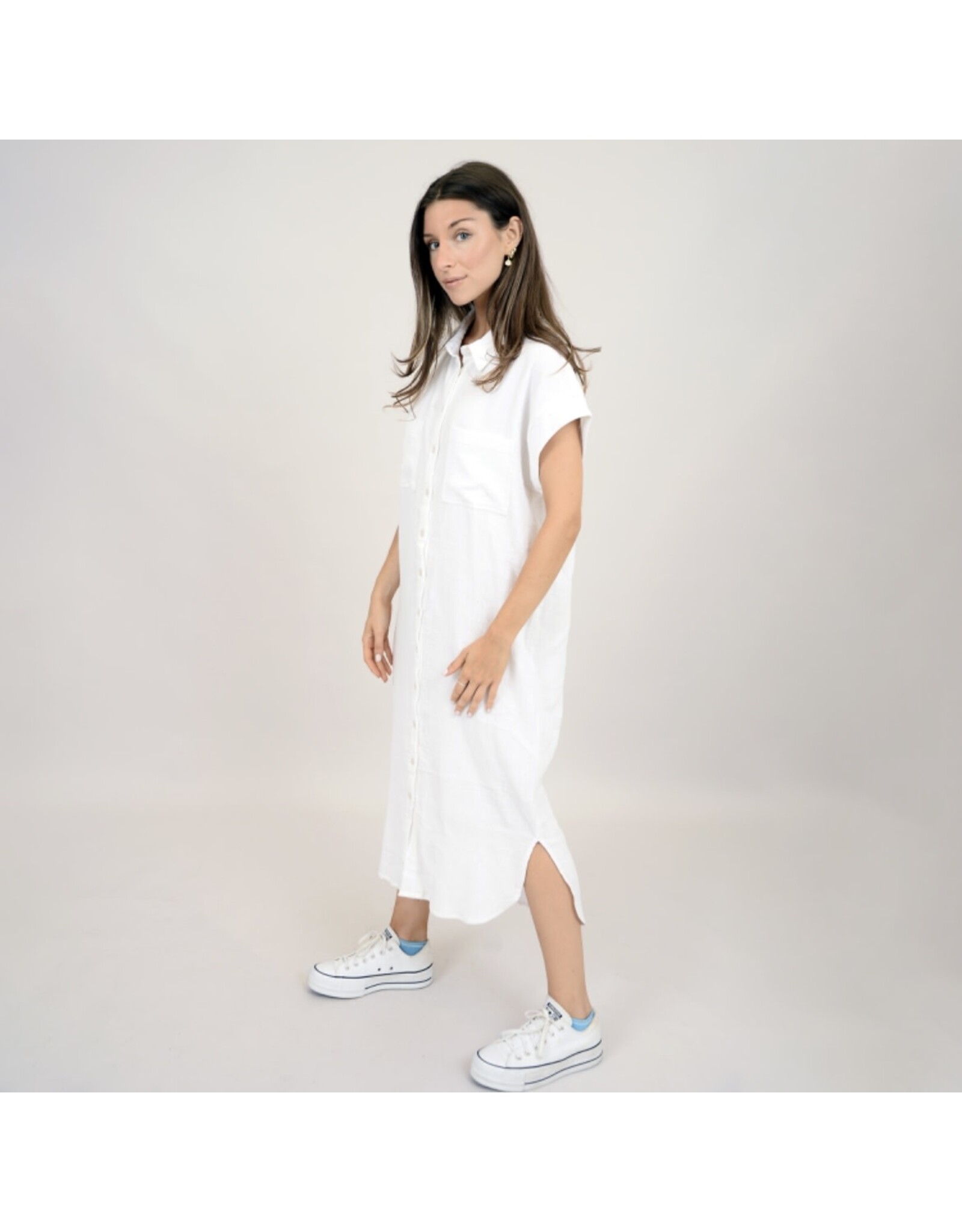 RD Style RD Style - Aira Bubble Gauze Top with Dolman Sleeves (White)