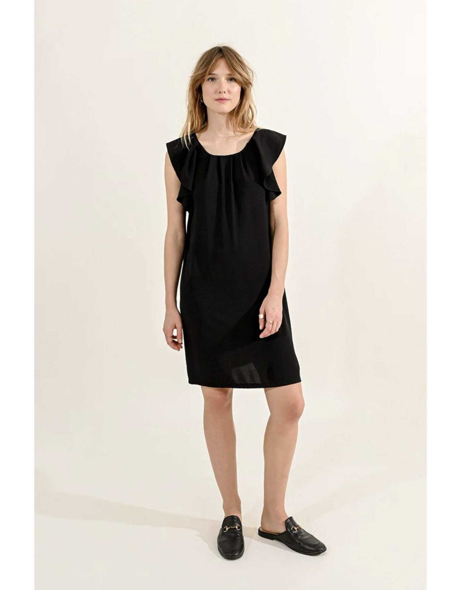 Molly Bracken Molly Bracken - Frilly mini dress (Black)