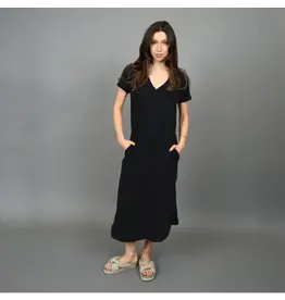 RD Style RD Style - Vi Short Sleeve V Neck Dress (Black)