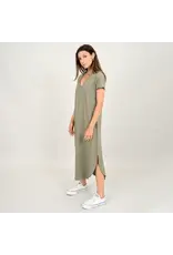 RD Style RD Style - Vi Short Sleeve V Neck Dress (Olive)