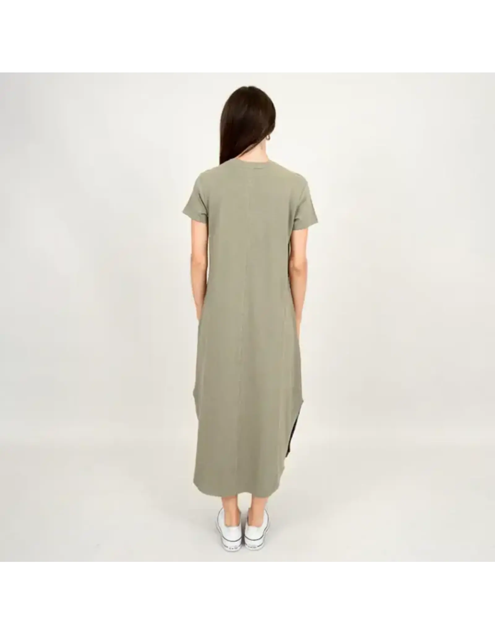 RD Style RD Style - Vi Short Sleeve V Neck Dress (Olive)