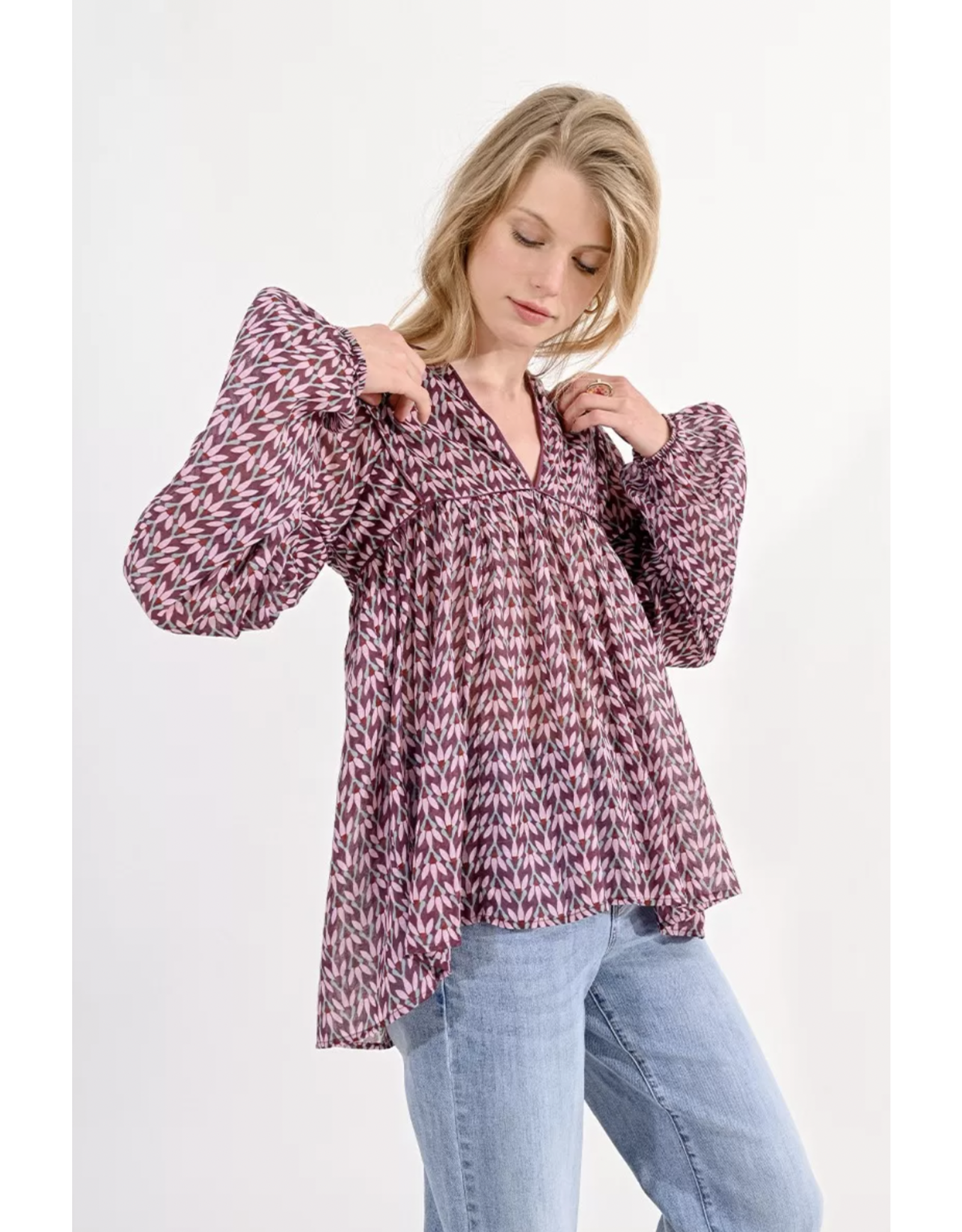 Molly Bracken Molly Bracken - Printed cotton blouse