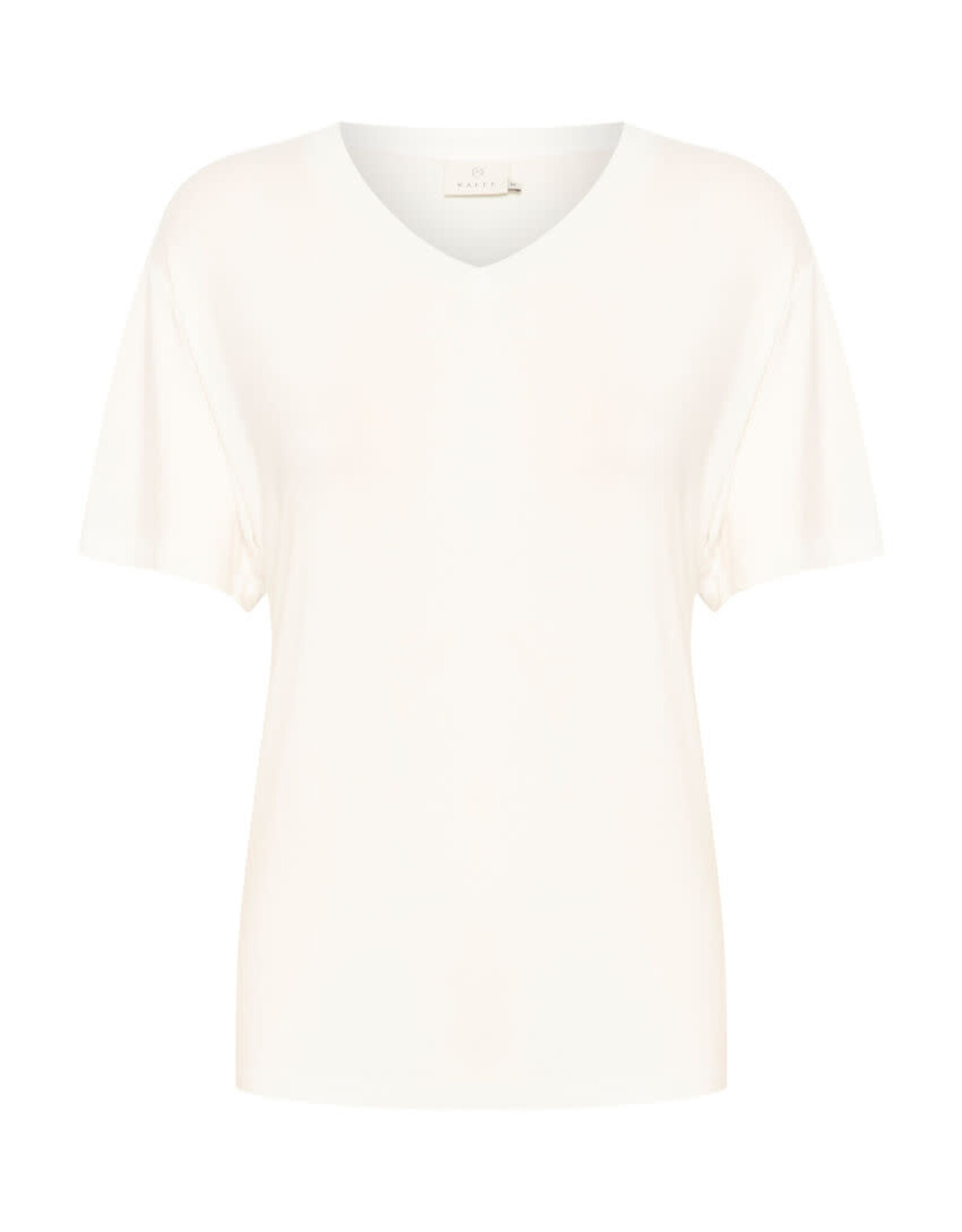 Kaffe Kaffe - Frida V neck tee (Chalk)