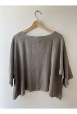 Made in Italy - 3/4 sleeve top (Cafe)