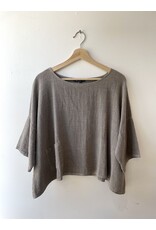 Made in Italy - 3/4 sleeve top (Cafe)