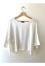 Made in Italy - 3/4 sleeve top (White)