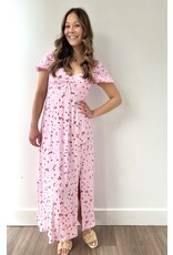 RD Style RD Style - Dania printed crepe short sleeve dress (Pink Floral)