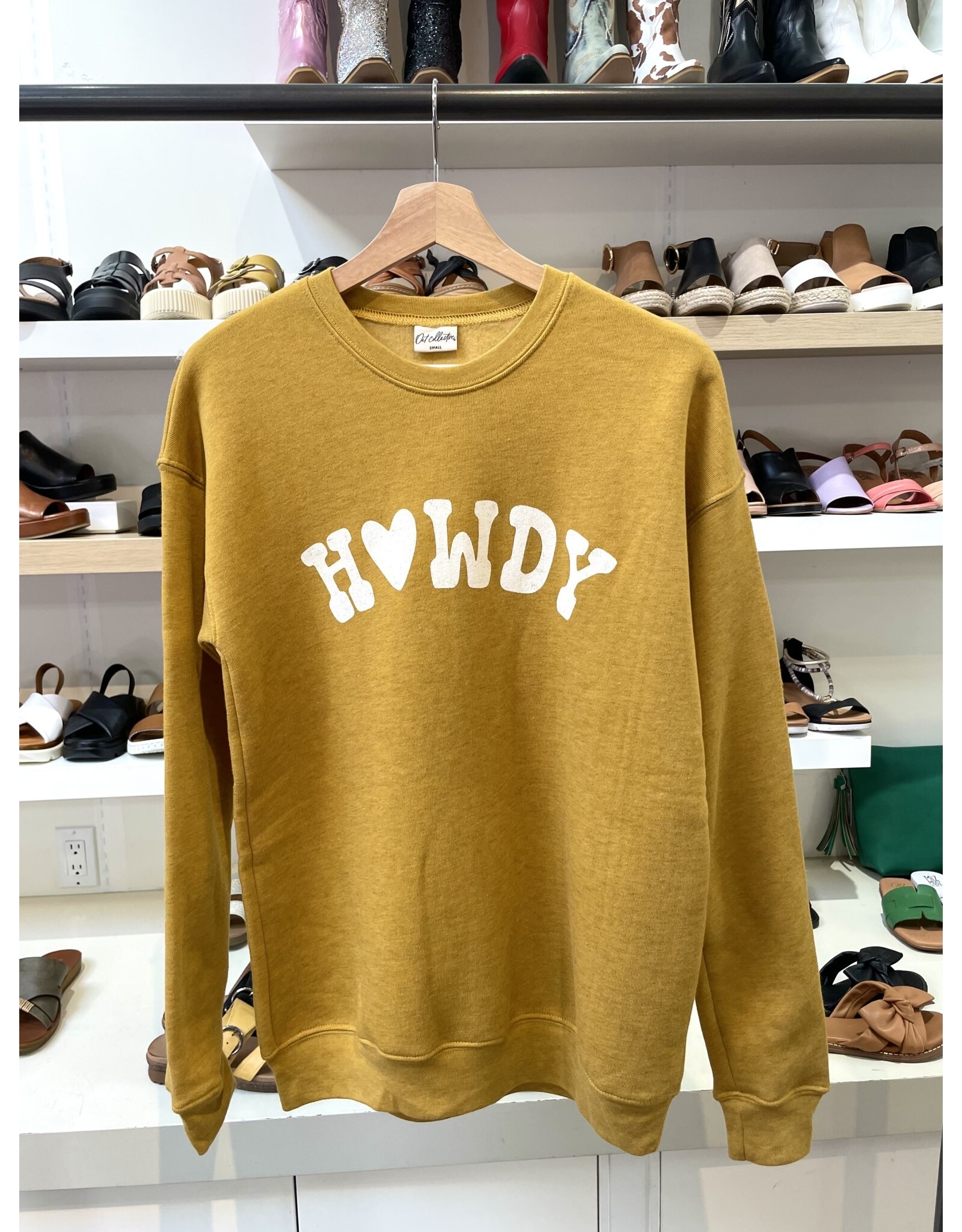 Oat Collective Oat Collective - Howdy Graphic Sweatshirt (Mustard)