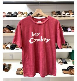 Oat Collective Oat Collective - Hey Cowboy  Mineral Washed Graphic Top (Cardinal)