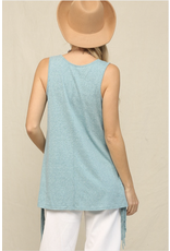 Kye Mi Jayde - Sleeveless top with side fringe
