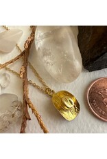 Pika & Bear Pika & Bear- "Wild Wild West" Cowboy Hat Charm Necklace in Raw Brass