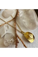 Pika & Bear Pika & Bear- "Wild Wild West" Cowboy Hat Charm Necklace in Raw Brass