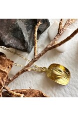 Pika & Bear Pika & Bear- "Wild Wild West" Cowboy Hat Charm Necklace in Raw Brass