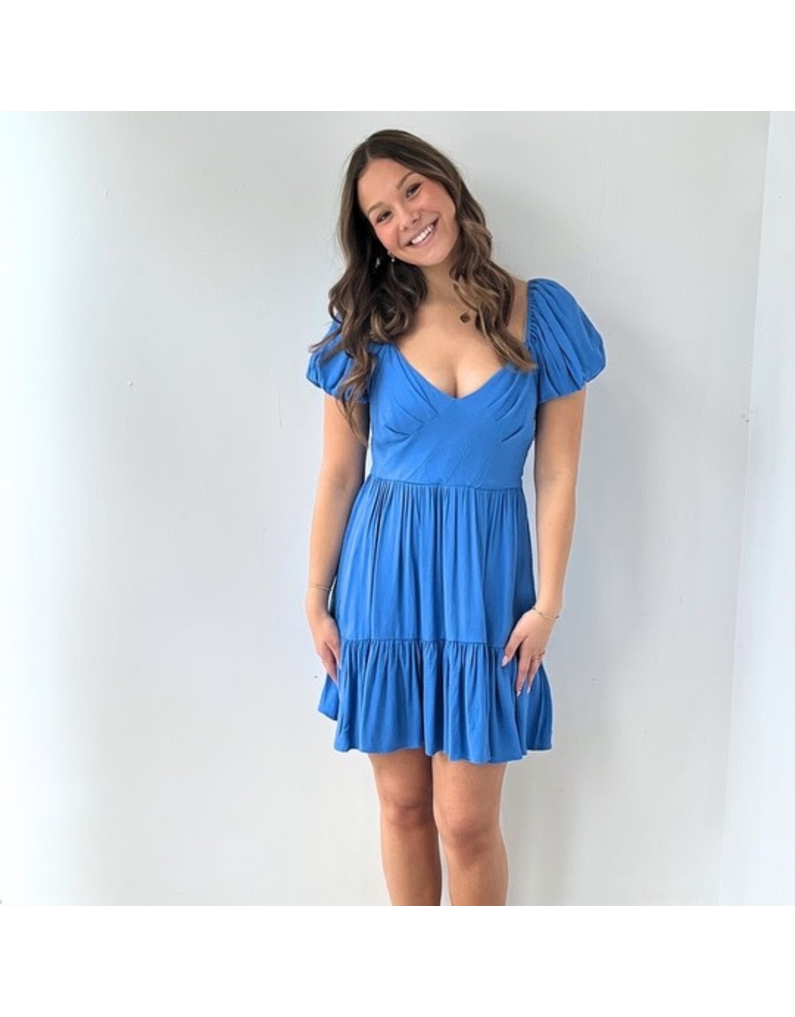 RD Style RD Style - Floret puff sleeve tiered dress (Riviera)