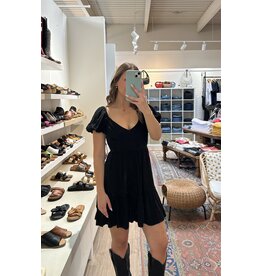 RD Style RD Style - Floret puff sleeve tiered dress (Black)
