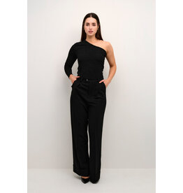 Kaffe Kaffe - Ronia asymmetric tee (black deep)