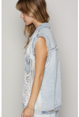 POL Madison - Denim and lace vest