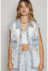 POL Madison - Denim and lace vest