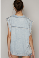 POL Madison - Denim and lace vest