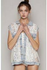 POL Madison - Denim and lace vest