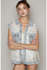 POL Madison - Denim and lace vest