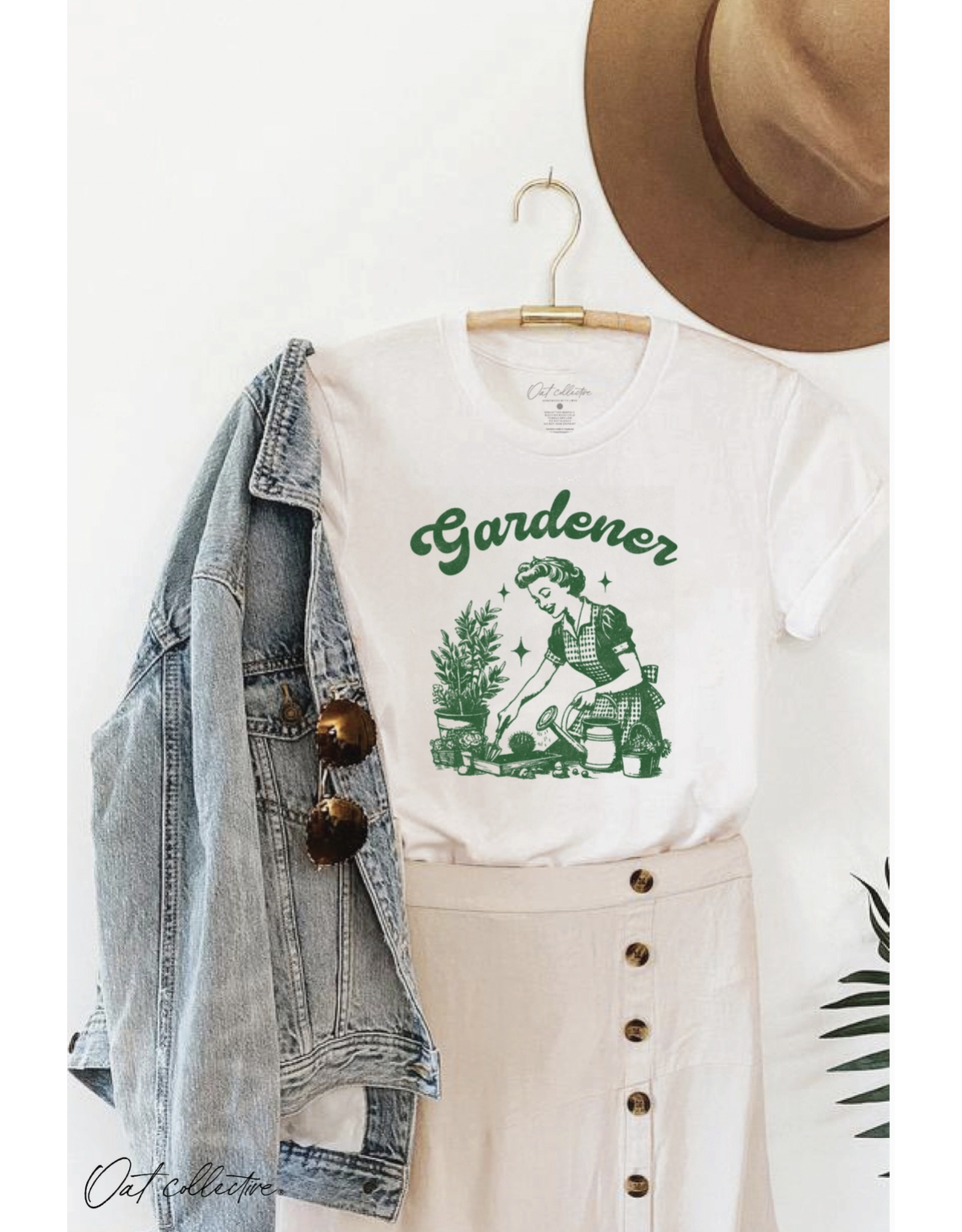 Oat Collective Oat Collective - Gardener Graphic Tee (Vintage White)