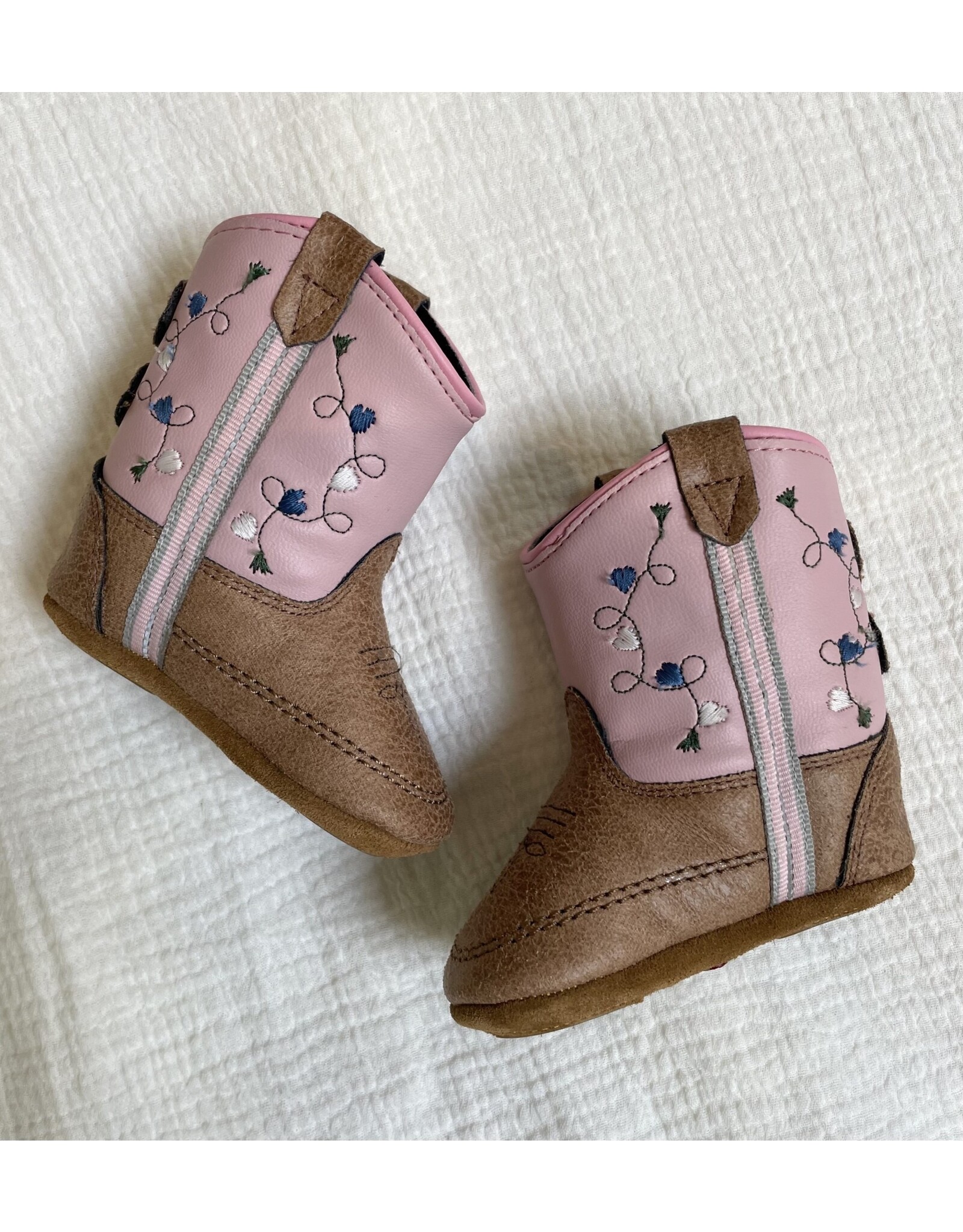 Jama Jama - Poppets Baby Cowboy Boots (Pink / Brown)