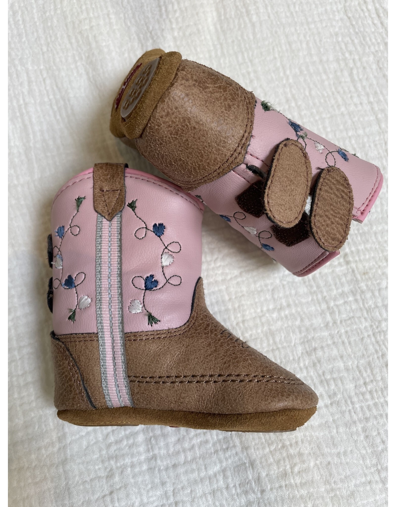 Jama Jama - Poppets Baby Cowboy Boots (Pink / Brown)