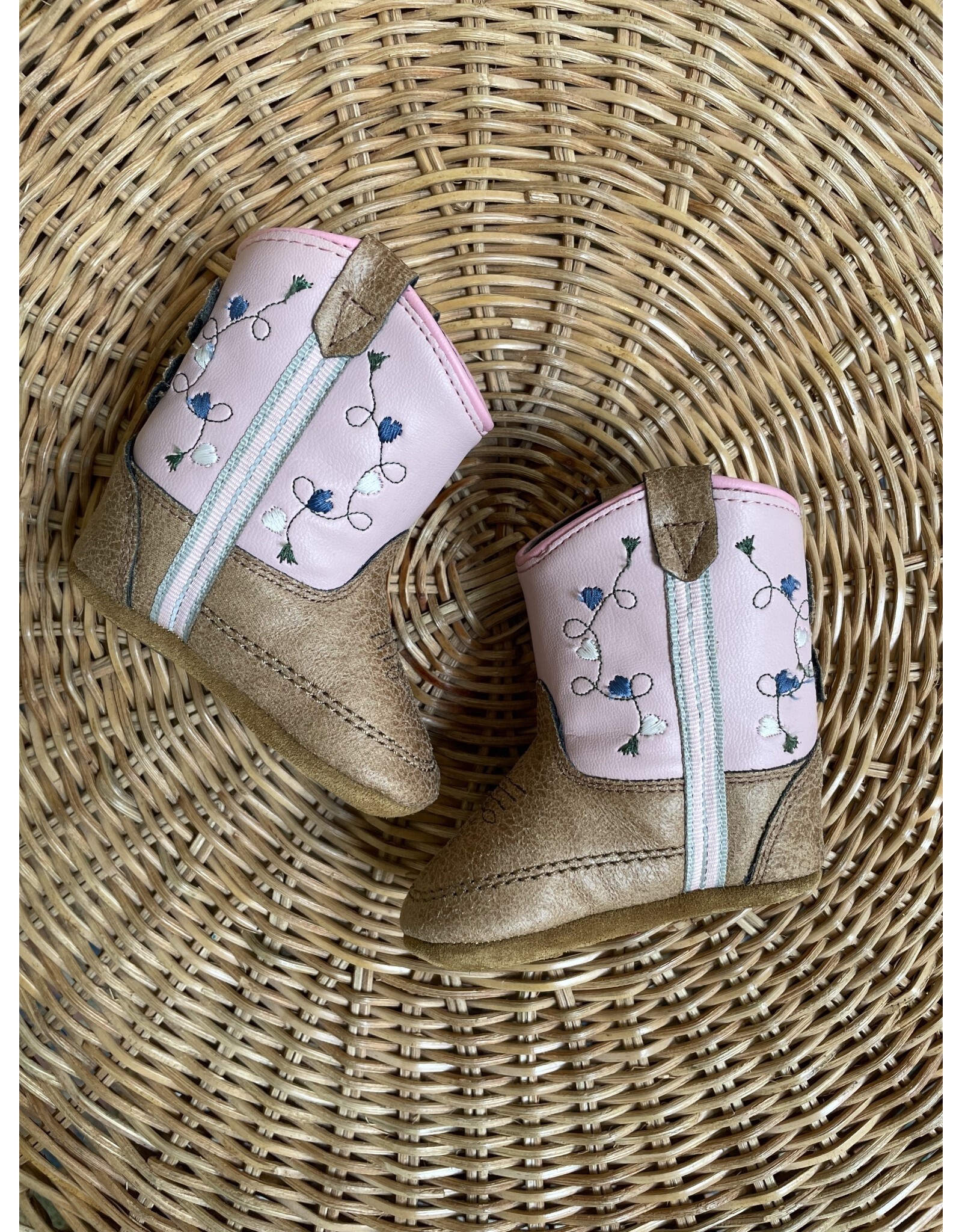 Jama Jama - Poppets Baby Cowboy Boots (Pink / Brown)