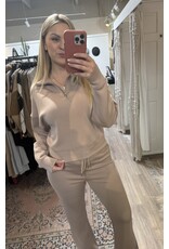 RD Style RD Style - Mailyn soft scuba half zip pullover (Taupe)