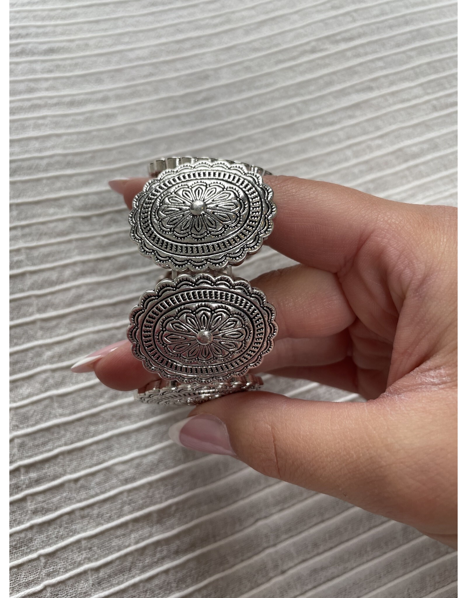 Blandice Burnished silver stretch bracelet