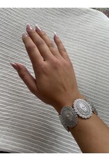 Blandice Burnished silver stretch bracelet