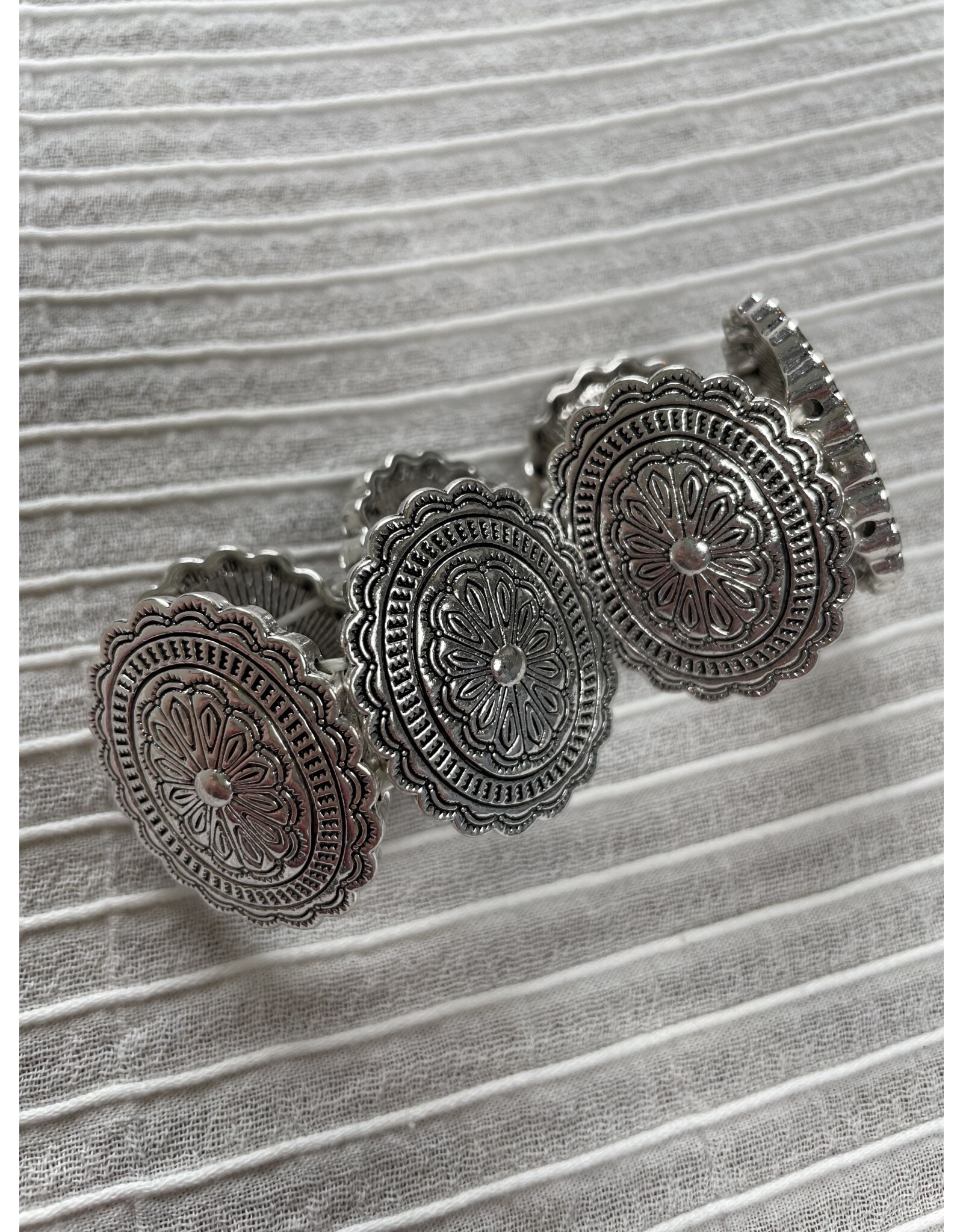 Blandice Burnished silver stretch bracelet