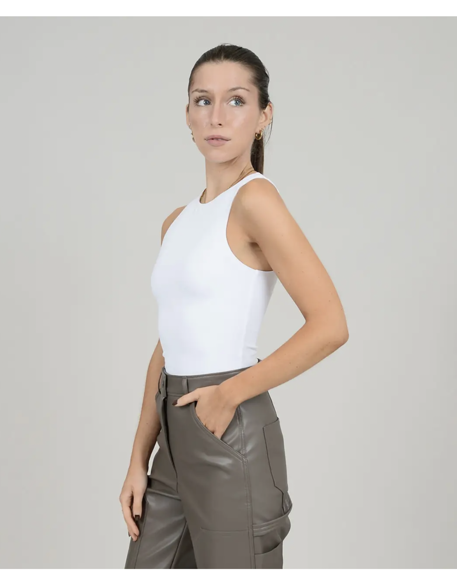 RD Style RD Style - Second Skin Roxanna crew neck bodysuit (white)