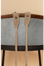 POL POL - Macrame beaded braid tie string belt (Mocha)