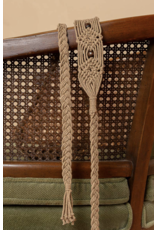 POL POL - Macrame beaded braid tie string belt (Mocha)