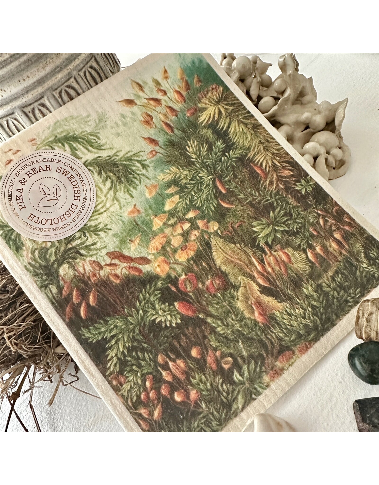 Pika & Bear Pika & Bear - "Pangaea" Ancient Forest Design Swedish Dishcloth