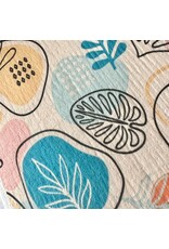 Pika & Bear Pika & Bear - "Petiole" Abstract Leaves Design Swedish Dishcloth
