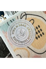 Pika & Bear Pika & Bear - "Petiole" Abstract Leaves Design Swedish Dishcloth