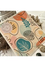 Pika & Bear Pika & Bear - "Petiole" Abstract Leaves Design Swedish Dishcloth