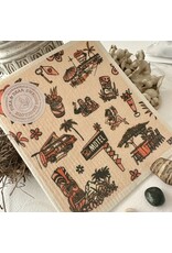 Pika & Bear Pika & Bear - "Tiki Tiki Tiki" Hawaiian Design Swedish Dishcloth