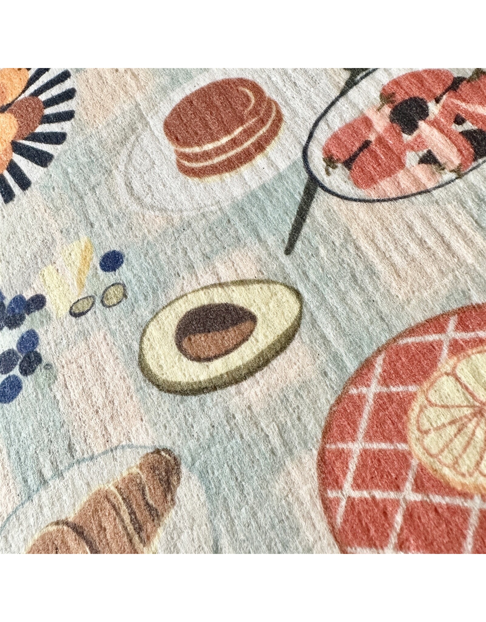 Pika & Bear Pika & Bear - "Petit-Dejeuner" Breakfast Design Swedish Dishcloth