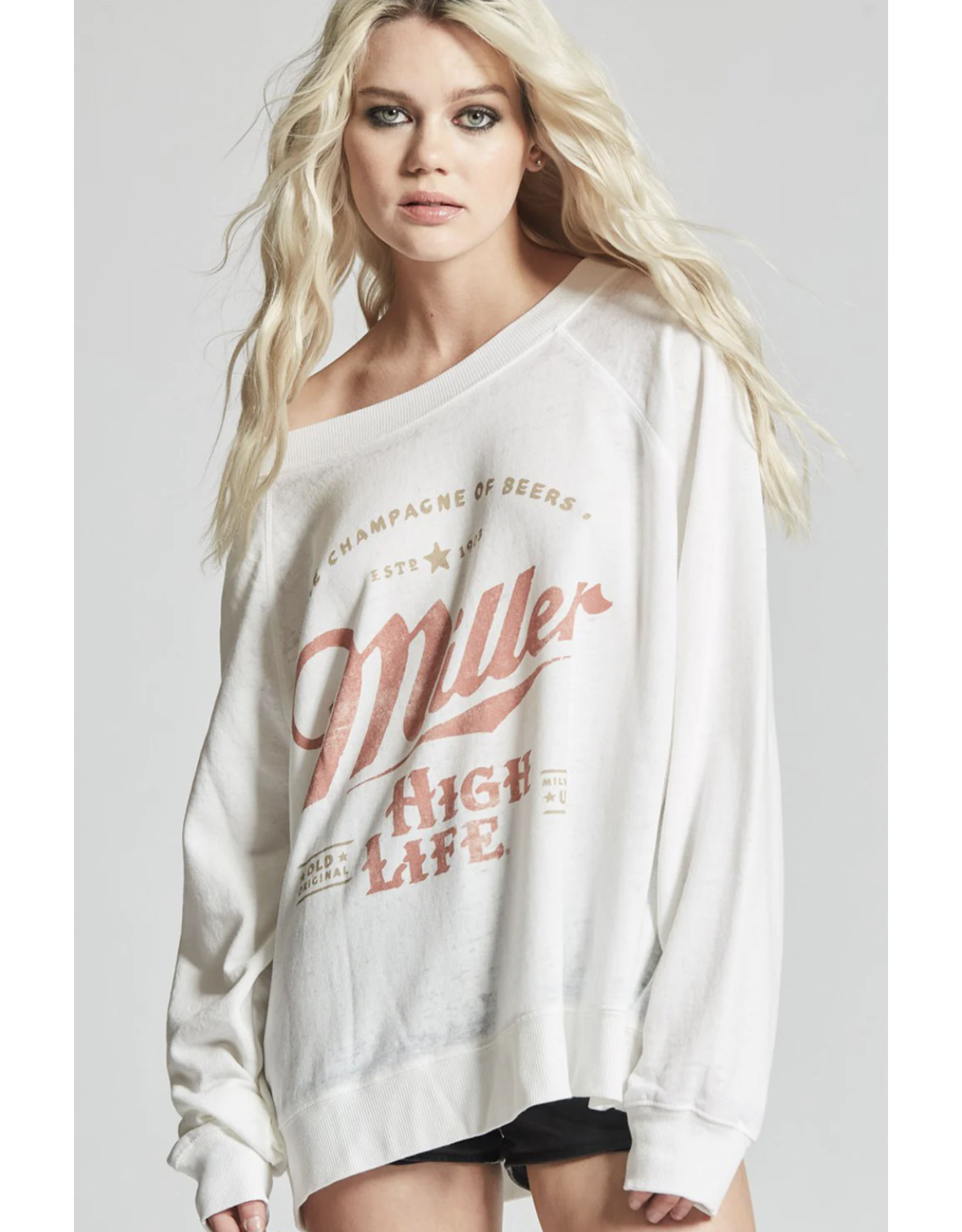 Recycled Karma Recycled Karma - Miller High Life Logo Sweatshirt