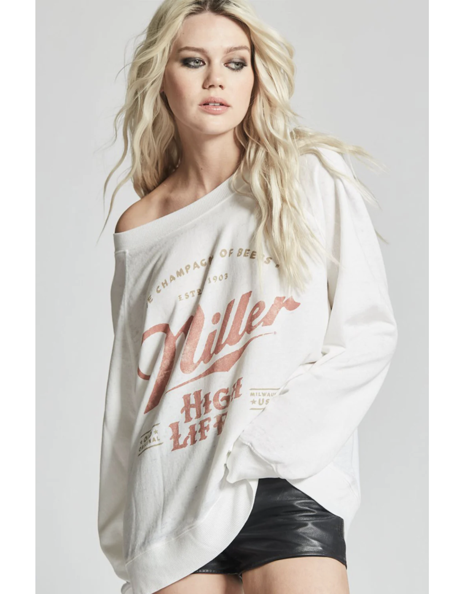 Recycled Karma Recycled Karma - Miller High Life Logo Sweatshirt