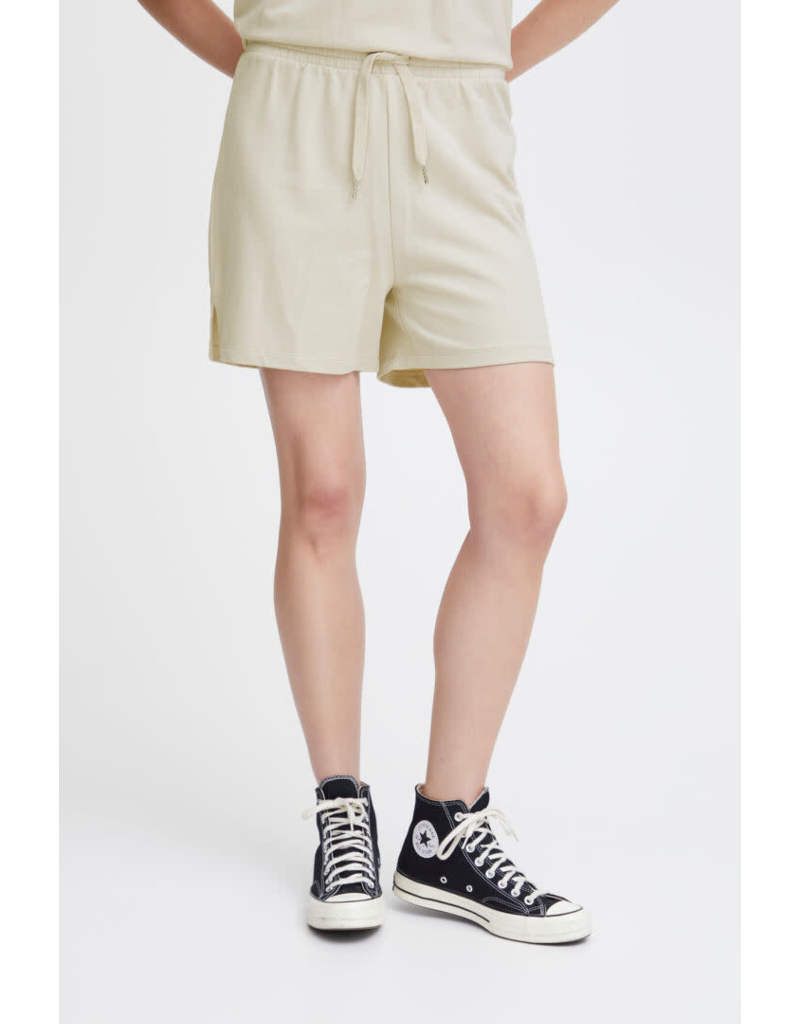 ICHI ICHI - Ocie Cotton Shorts (Silver Gray)