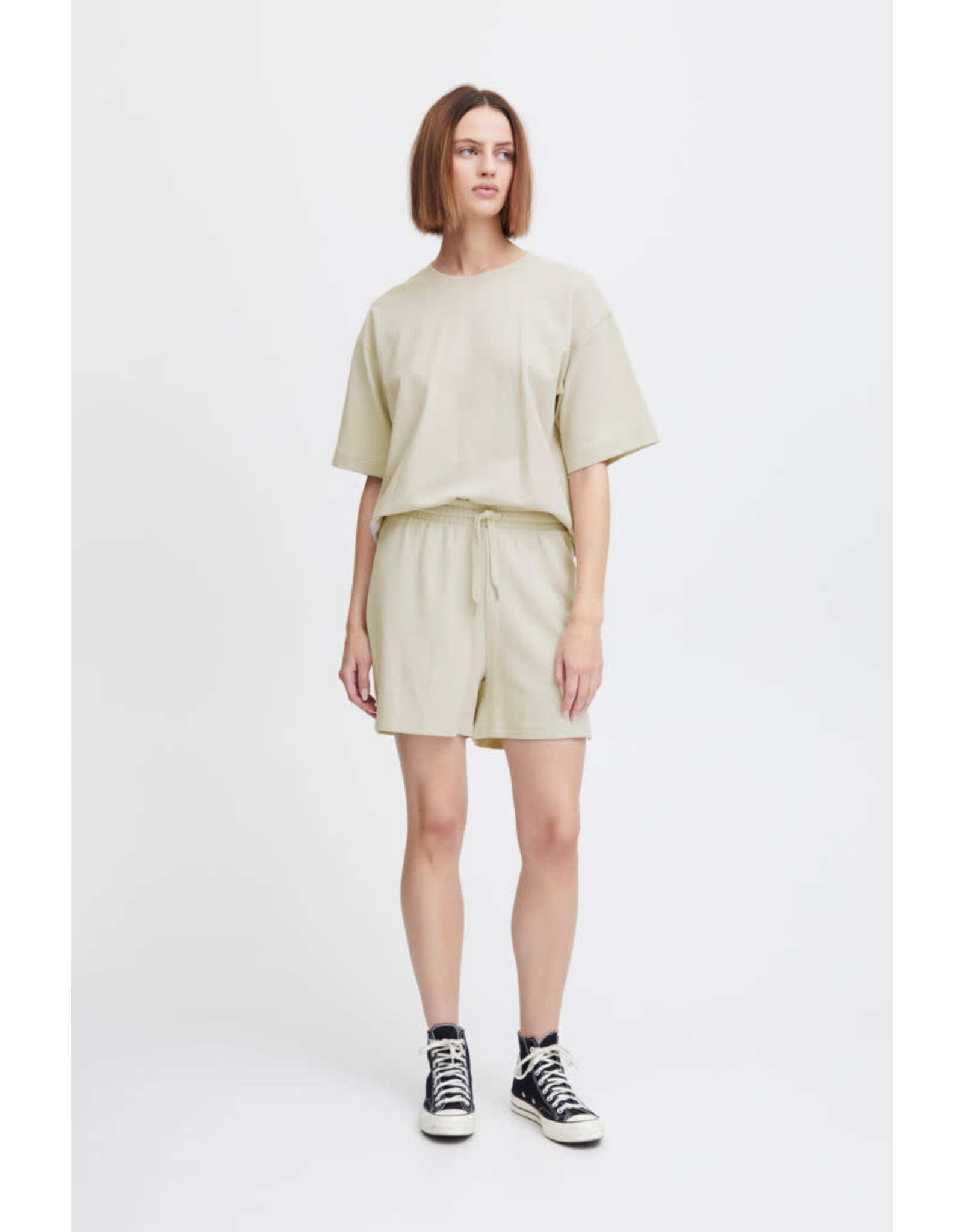 ICHI ICHI - Ocie Cotton Shorts (Silver Gray)